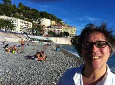 Jed on a beach in Nice